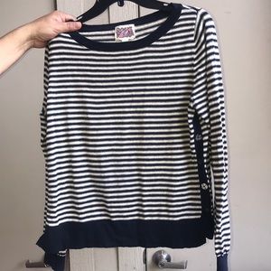 Navy and white striped sweater (Anthropologie)